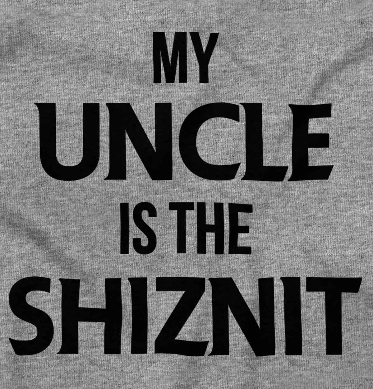 imageBrisco Brands My Uncle Is The Shiznit Baby Romper Boys or GirlsHeather
