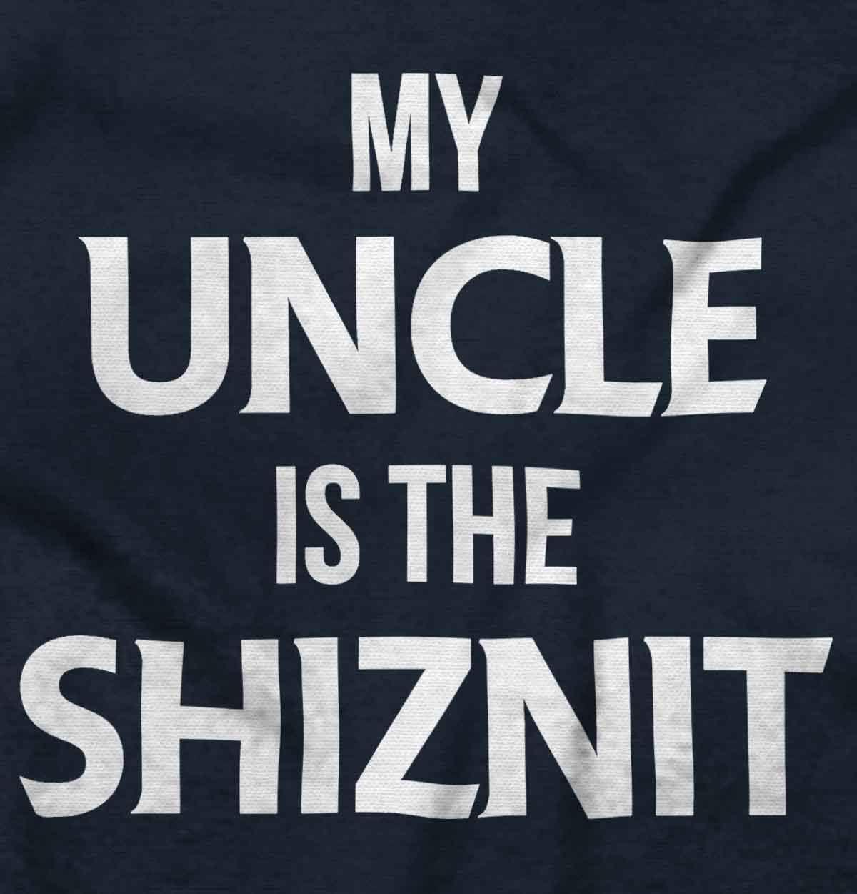 imageBrisco Brands My Uncle Is The Shiznit Baby Romper Boys or GirlsNavy