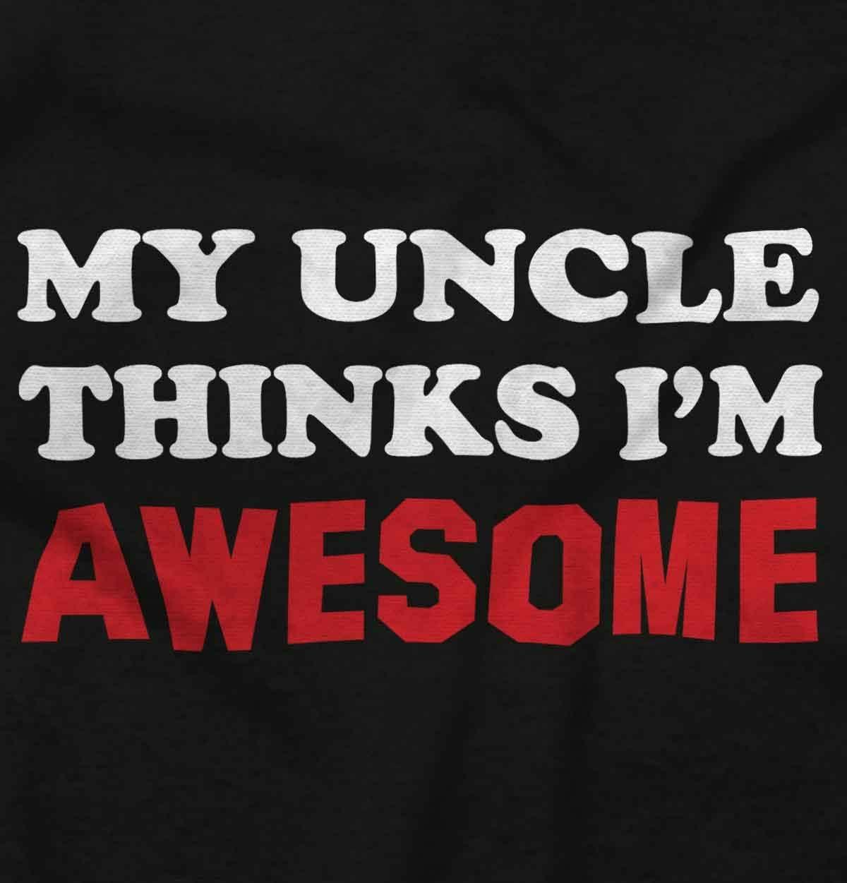 imageBrisco Brands My Uncle Thinks Im Awesome Baby Romper Boys or GirlsBlack