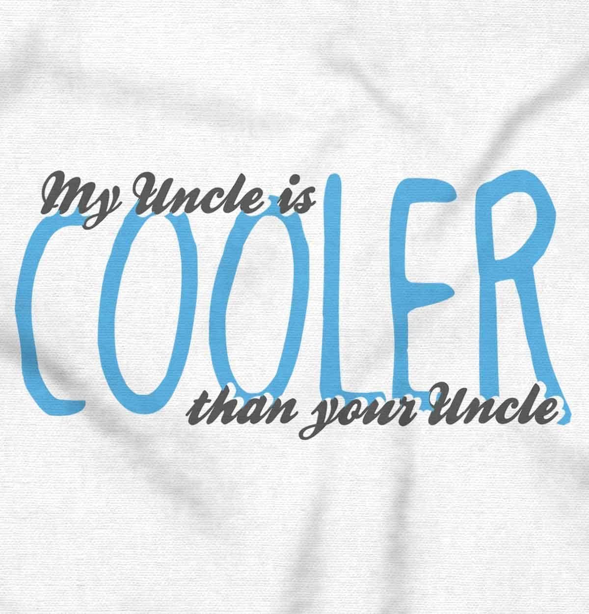 imageBrisco Brands My Uncle is Cooler than Yours Cute Baby Romper Boys or GirlsWhite