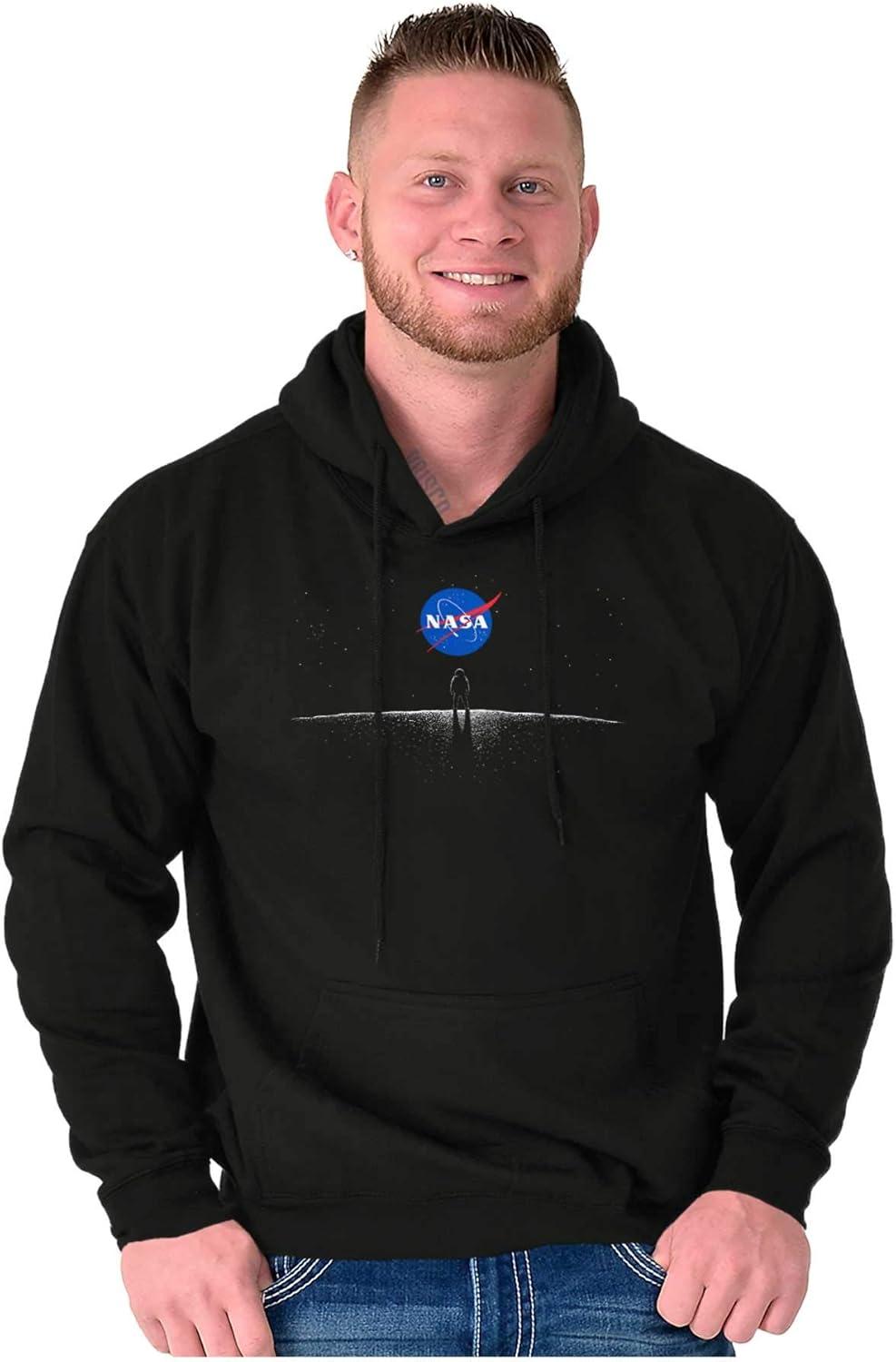 imageBrisco Brands NASA Meatball Logo Outer Space Planet Hoodie Sweatshirt Women MenBlack