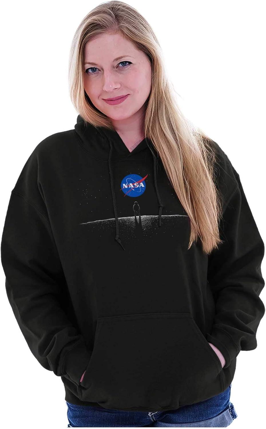 imageBrisco Brands NASA Meatball Logo Outer Space Planet Hoodie Sweatshirt Women MenBlack