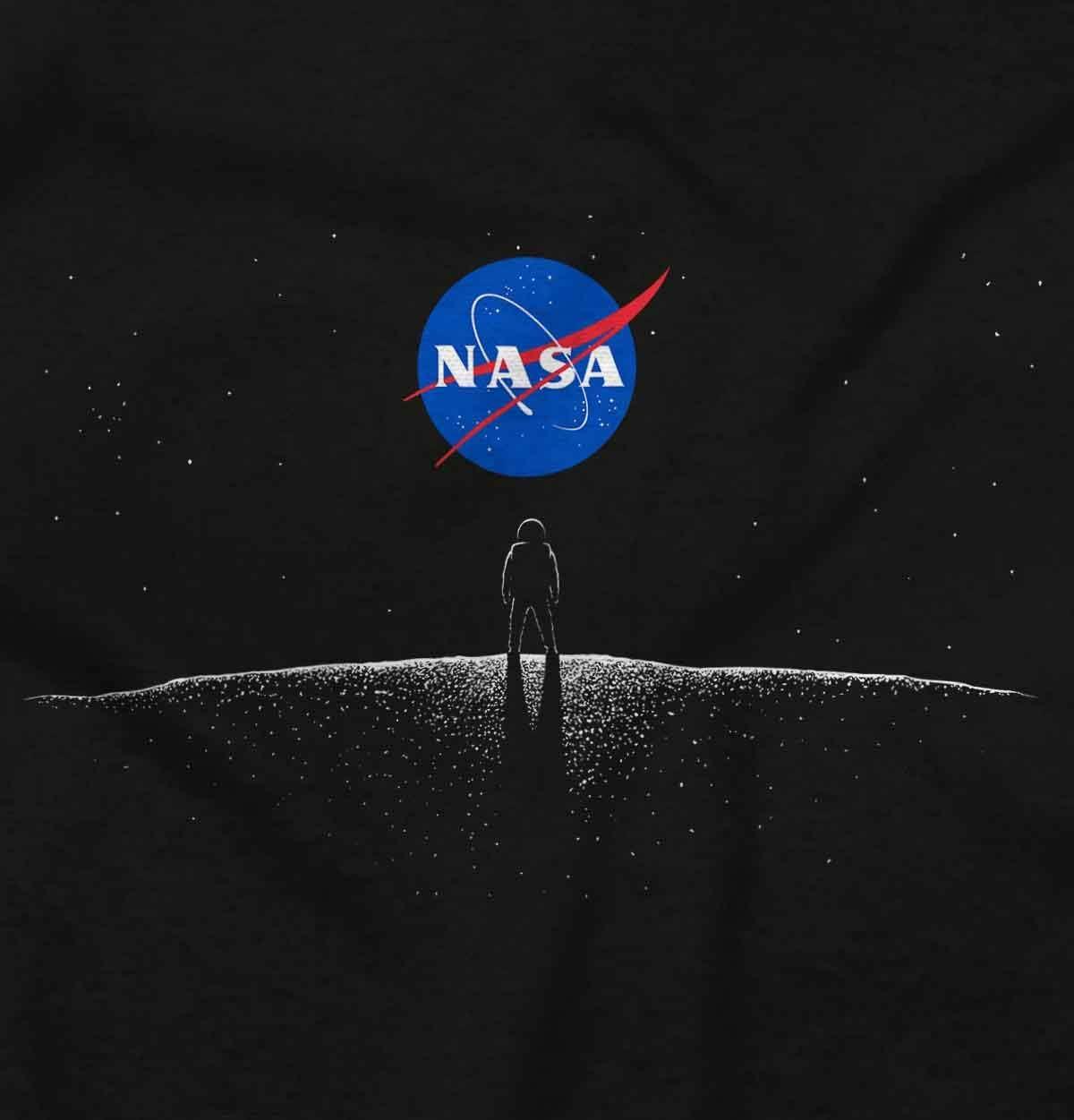 imageBrisco Brands NASA Meatball Logo Outer Space Planet Hoodie Sweatshirt Women MenBlack