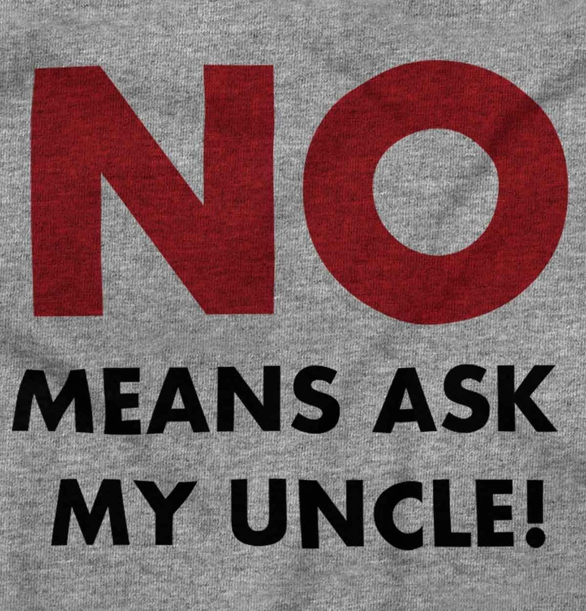 imageBrisco Brands No Means Ask My Uncle Baby Romper Boys or GirlsHeather