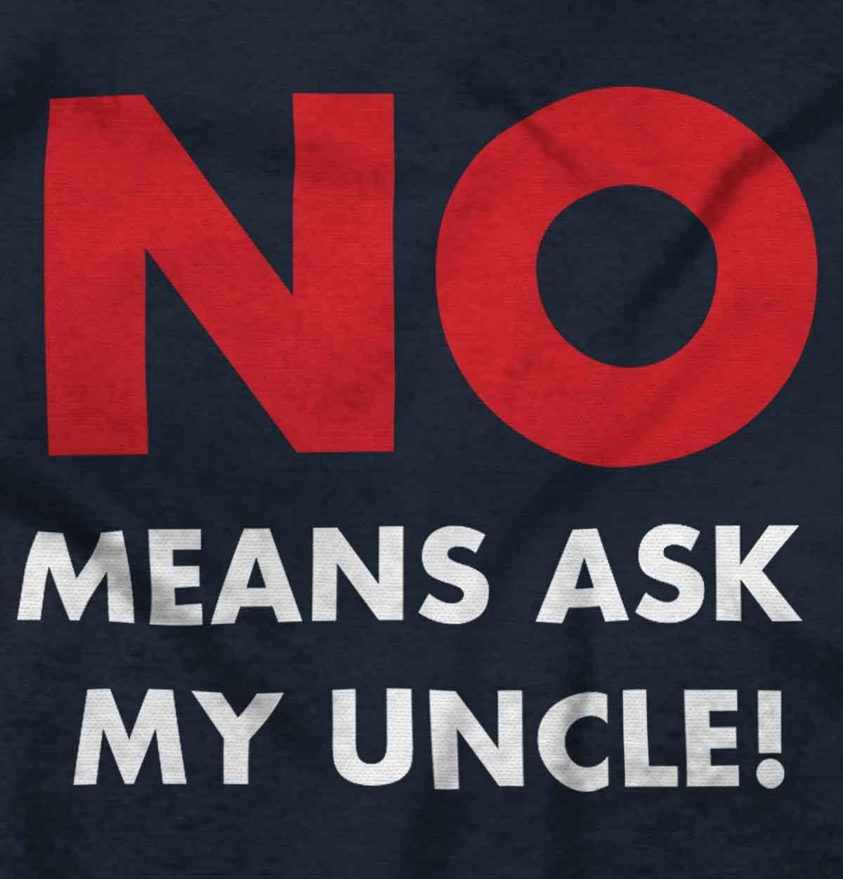 imageBrisco Brands No Means Ask My Uncle Baby Romper Boys or GirlsNavy