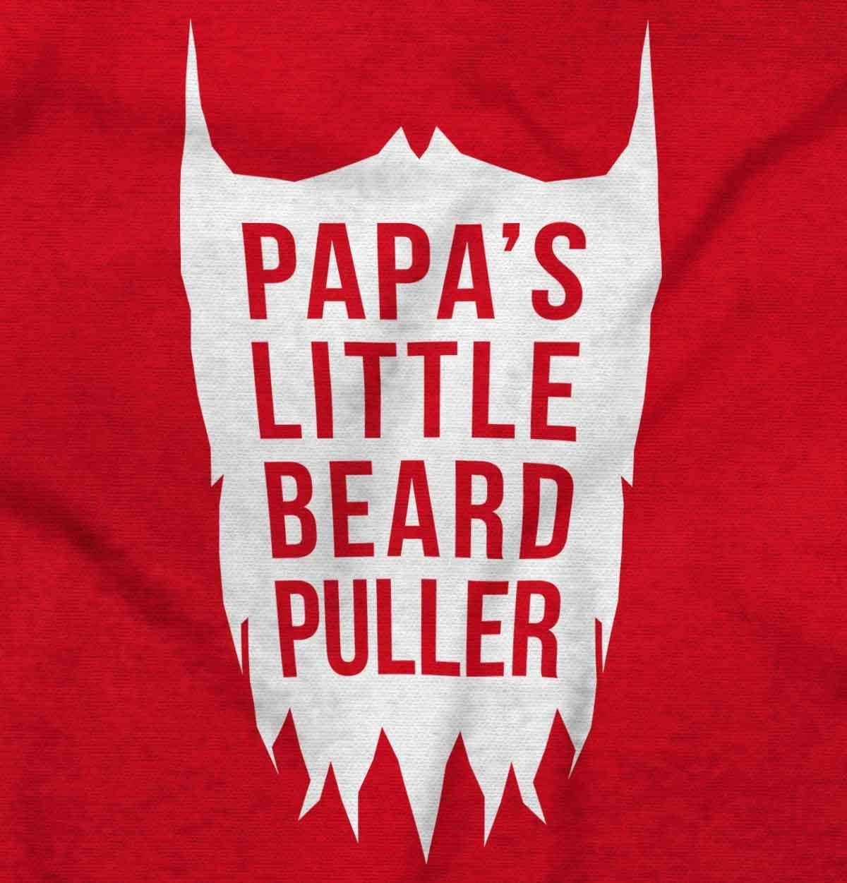 imageBrisco Brands Papas Little Beard Puller Humor Baby Romper Boys or GirlsRed