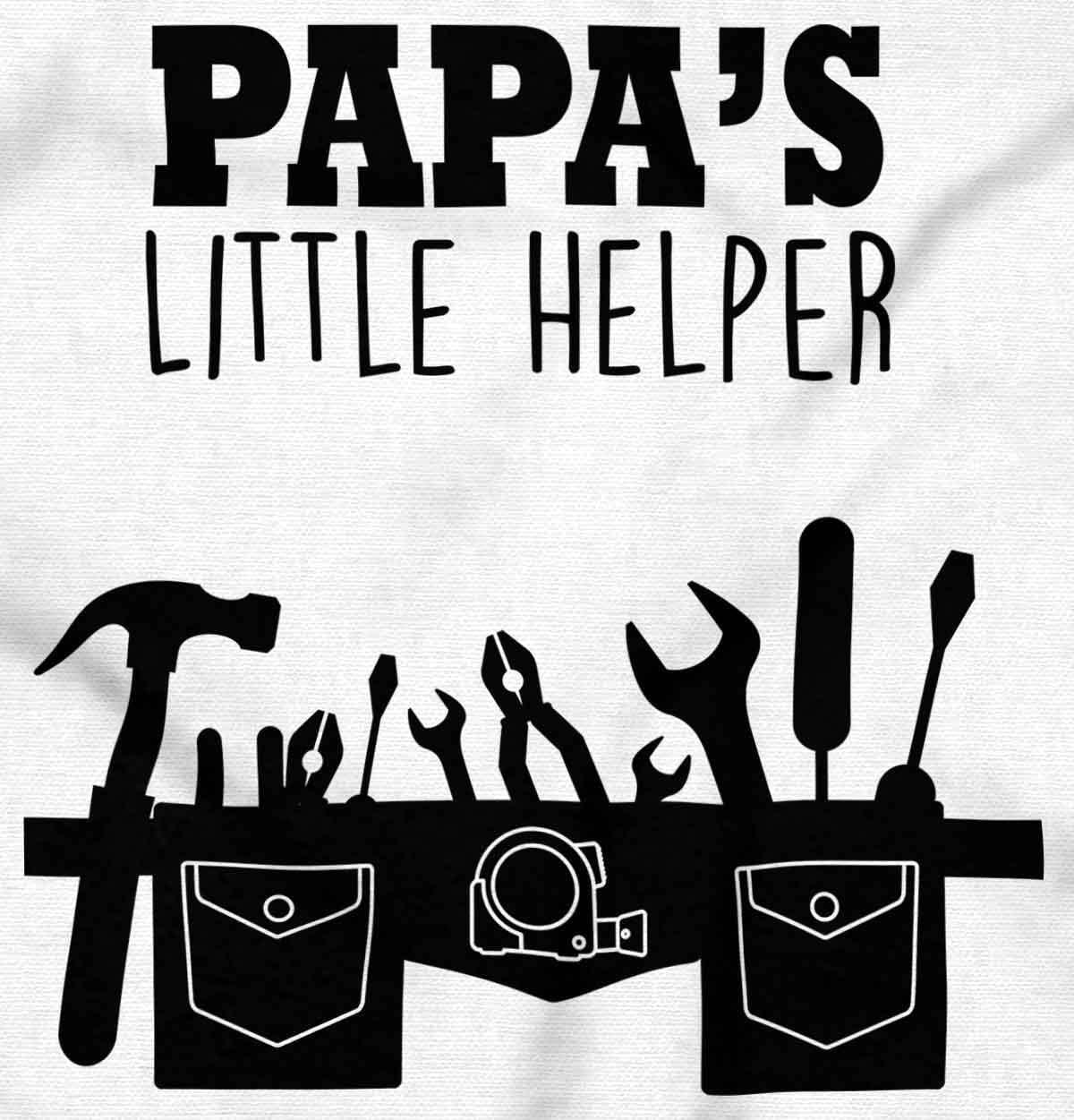 imageBrisco Brands Papas Little Helper Handyman Dad Baby Romper Boys or GirlsWhite