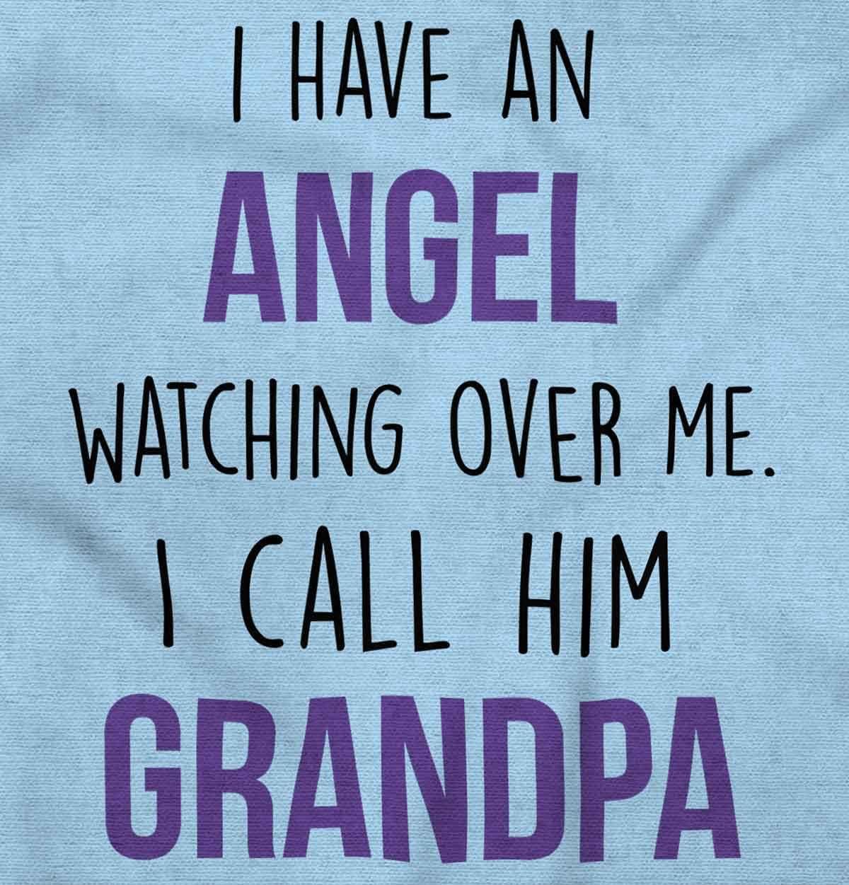 imageBrisco Brands Sweet Grandfather Angel Love Memories Baby Romper Boys or GirlsLight Blue