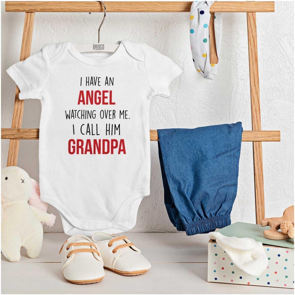 imageBrisco Brands Sweet Grandfather Angel Love Memories Baby Romper Boys or GirlsWhite
