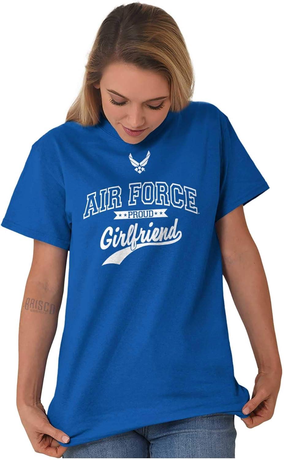 imageBrisco Brands US Air Force Proud USAF Girlfriend Womens Graphic T Shirt TeesRoyal