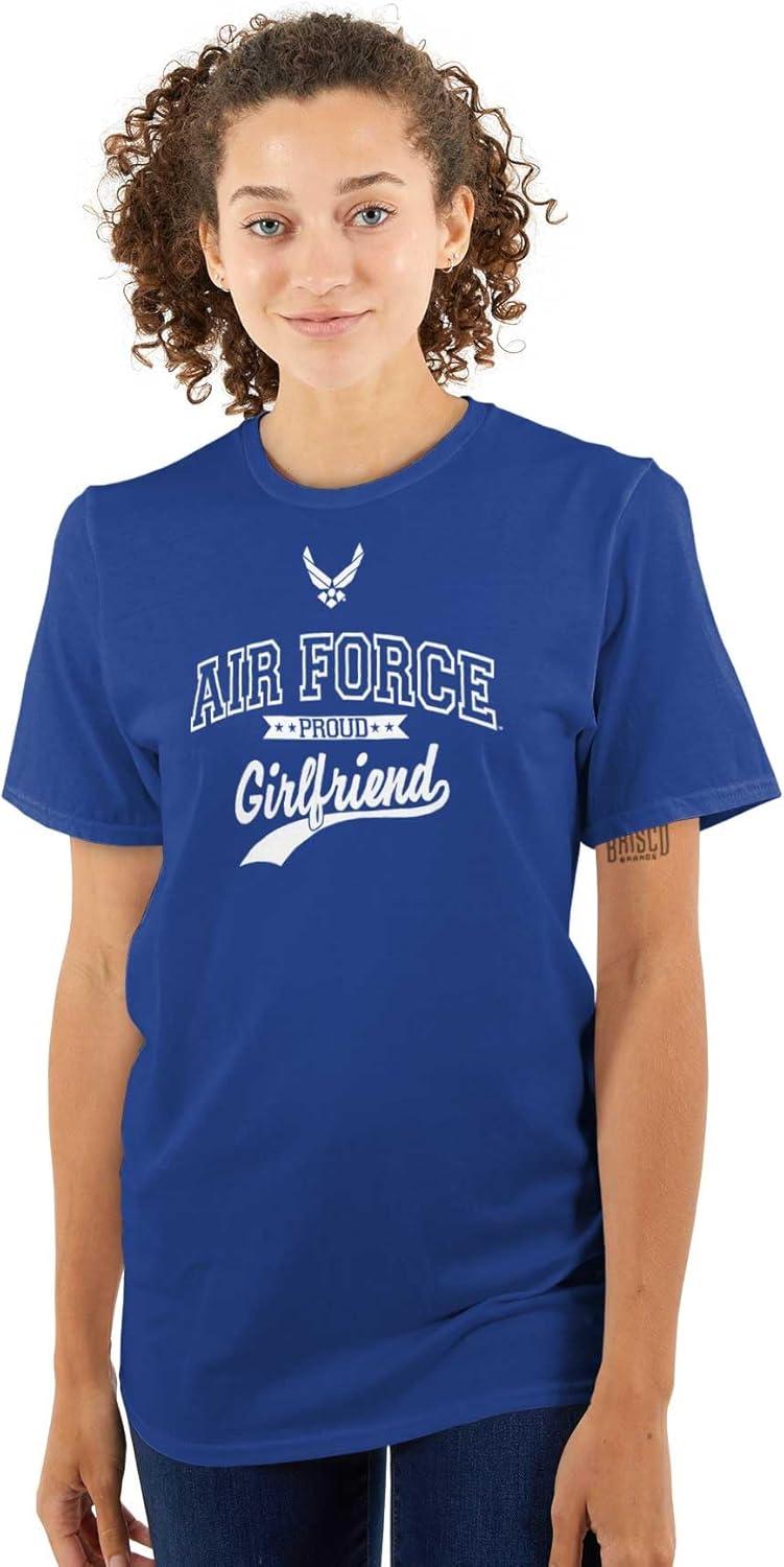 imageBrisco Brands US Air Force Proud USAF Girlfriend Womens Graphic T Shirt TeesRoyal