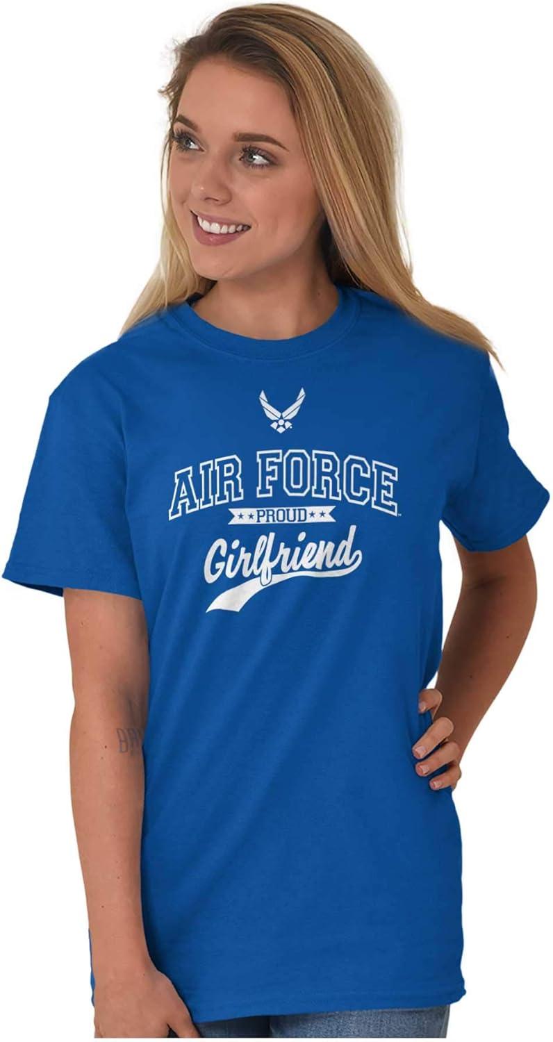 imageBrisco Brands US Air Force Proud USAF Girlfriend Womens Graphic T Shirt TeesRoyal
