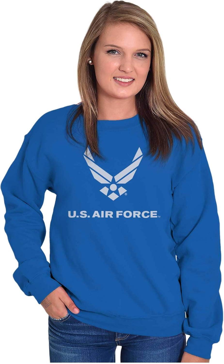 imageBrisco Brands US Air Force Symbol USAF Official Sweatshirt for Men or WomenRoyal