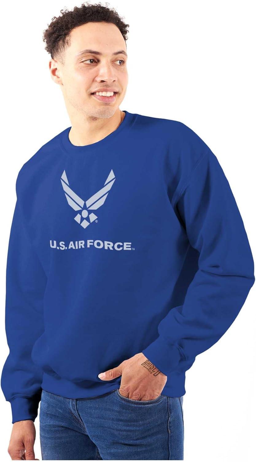 imageBrisco Brands US Air Force Symbol USAF Official Sweatshirt for Men or WomenRoyal