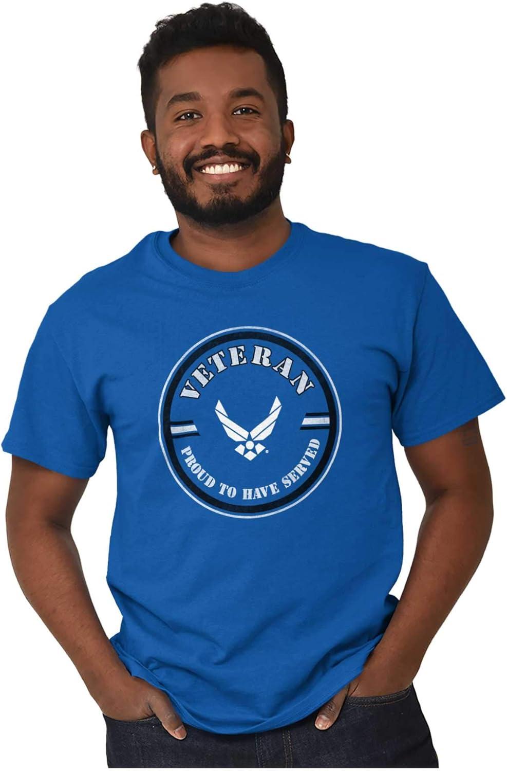 imageBrisco Brands US Air Force USAF Proud Veteran Graphic T Shirt Men or WomenRoyal