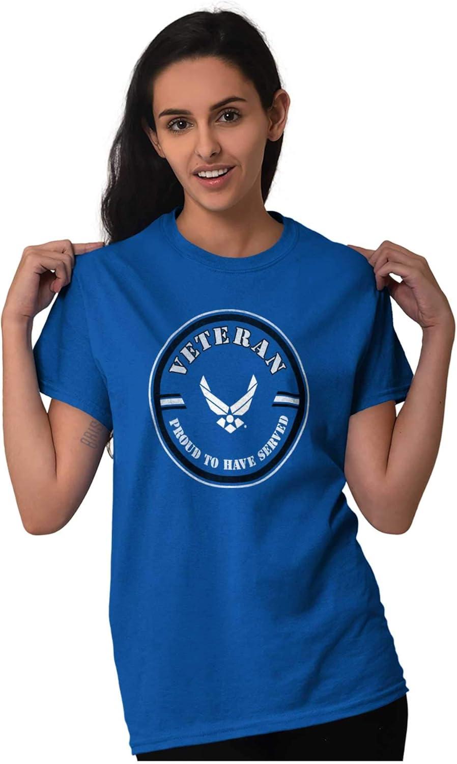 imageBrisco Brands US Air Force USAF Proud Veteran Graphic T Shirt Men or WomenRoyal