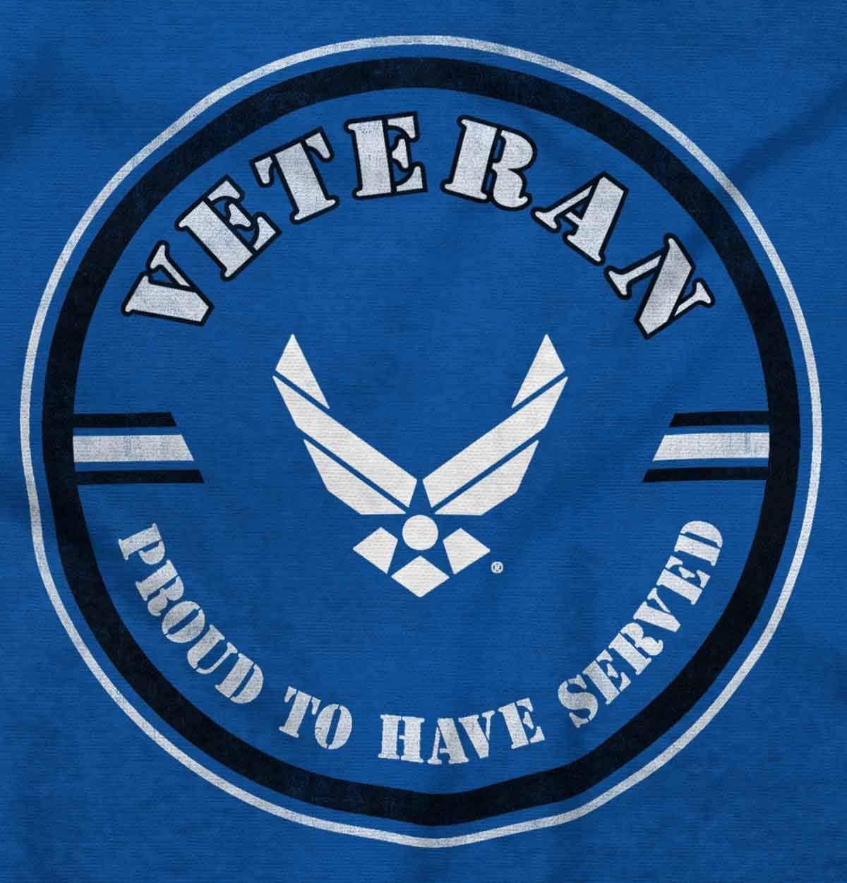 imageBrisco Brands US Air Force USAF Proud Veteran Graphic T Shirt Men or WomenRoyal