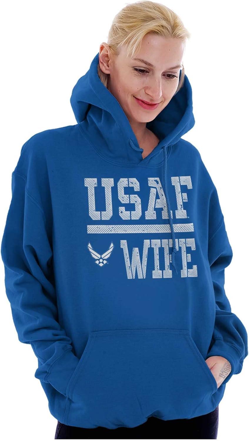 imageBrisco Brands US Air Force USAF Wife Spouse Hoodie Sweatshirt WomenRoyal
