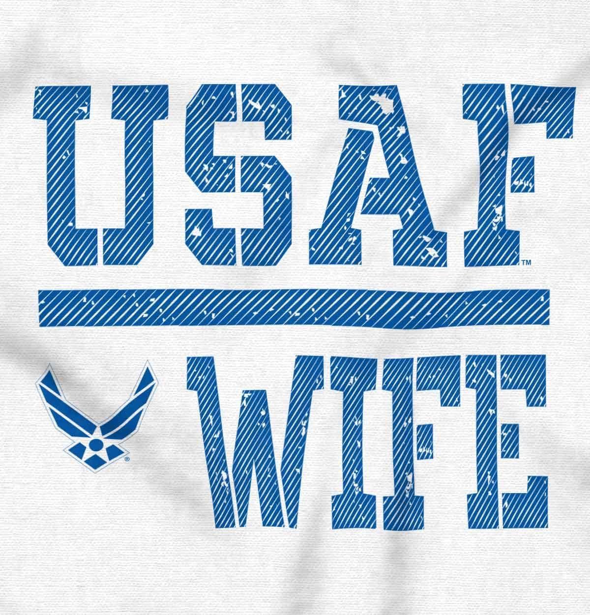 imageBrisco Brands US Air Force USAF Wife Spouse Hoodie Sweatshirt WomenWhite