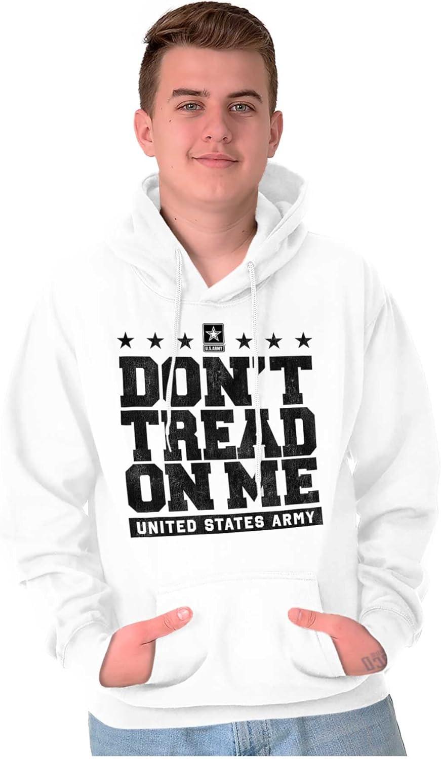 imageBrisco Brands US Army Gadsden Flag Slogan Saying Hoodie Sweatshirt Women MenWhite