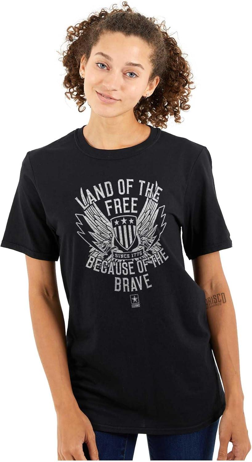 imageBrisco Brands US Army Land of The Free Graphic T Shirt Men or WomenBlack