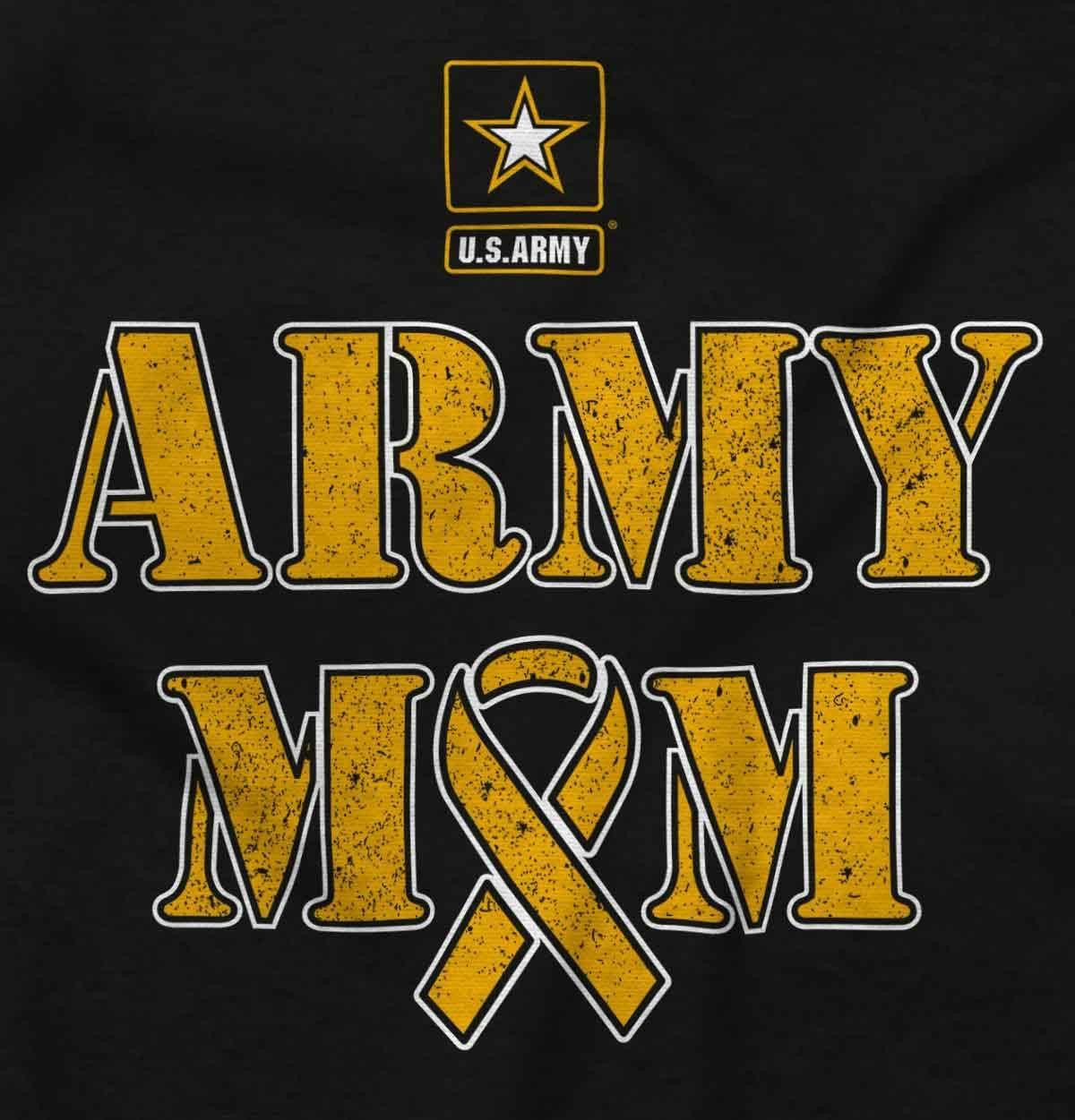 imageBrisco Brands US Army Mom Proud Military Mother Women Crewneck SweatshirtBlack
