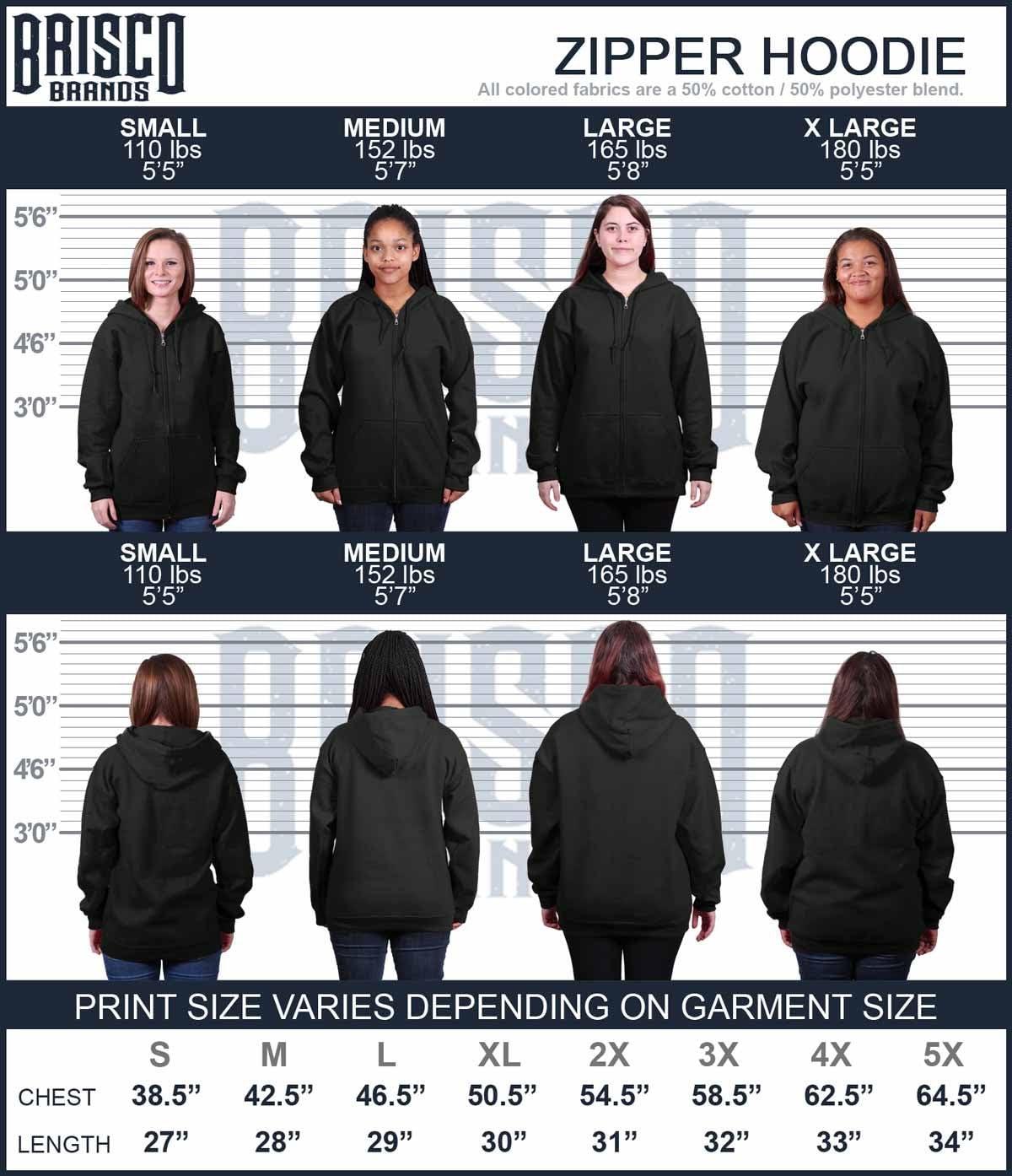 imageBrisco Brands US Army Mom Proud Military Mother Zip Hoodie Sweatshirt Women