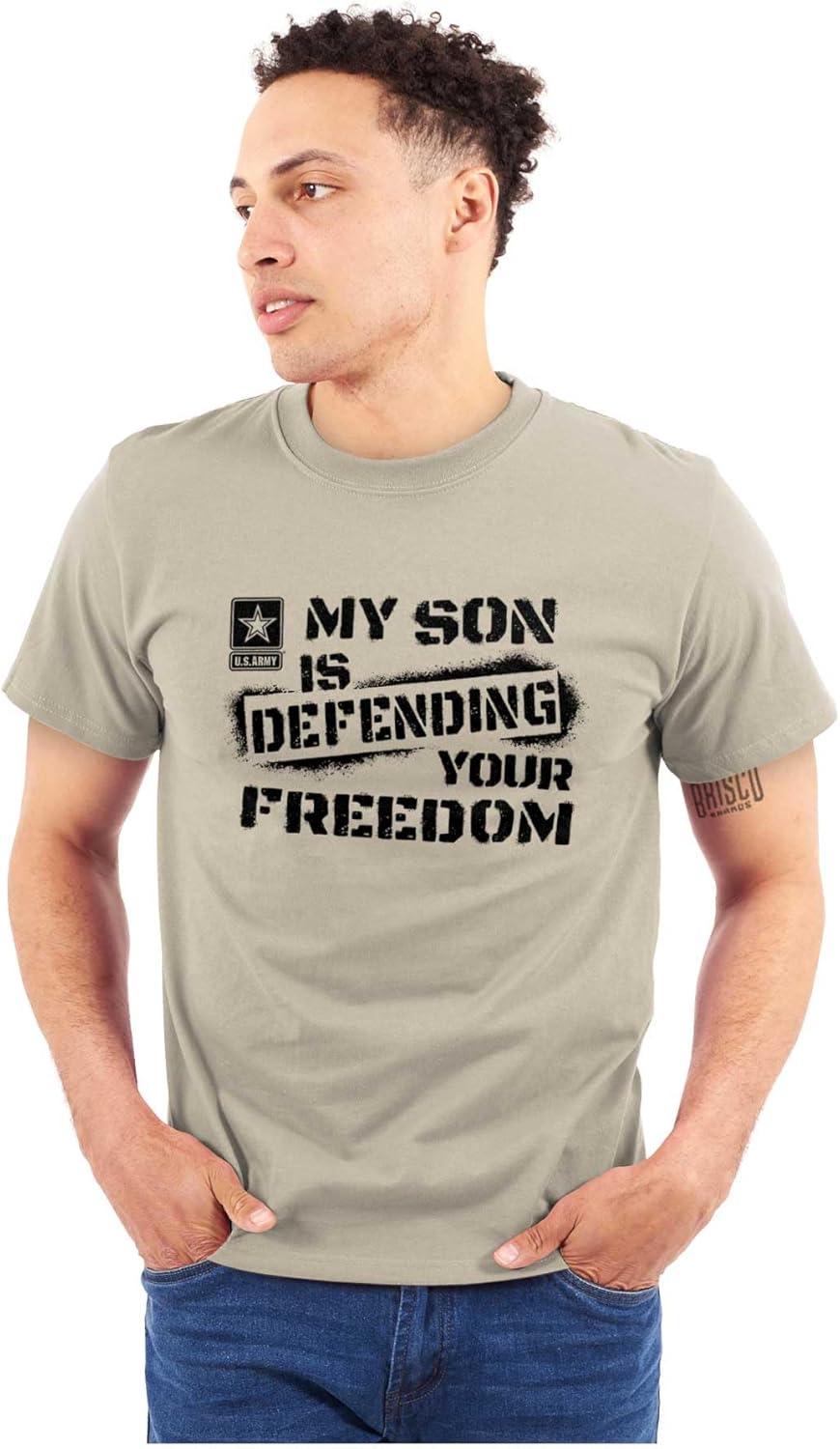 imageBrisco Brands US Army My Son Defending Freedom Graphic T Shirt Men or WomenSand