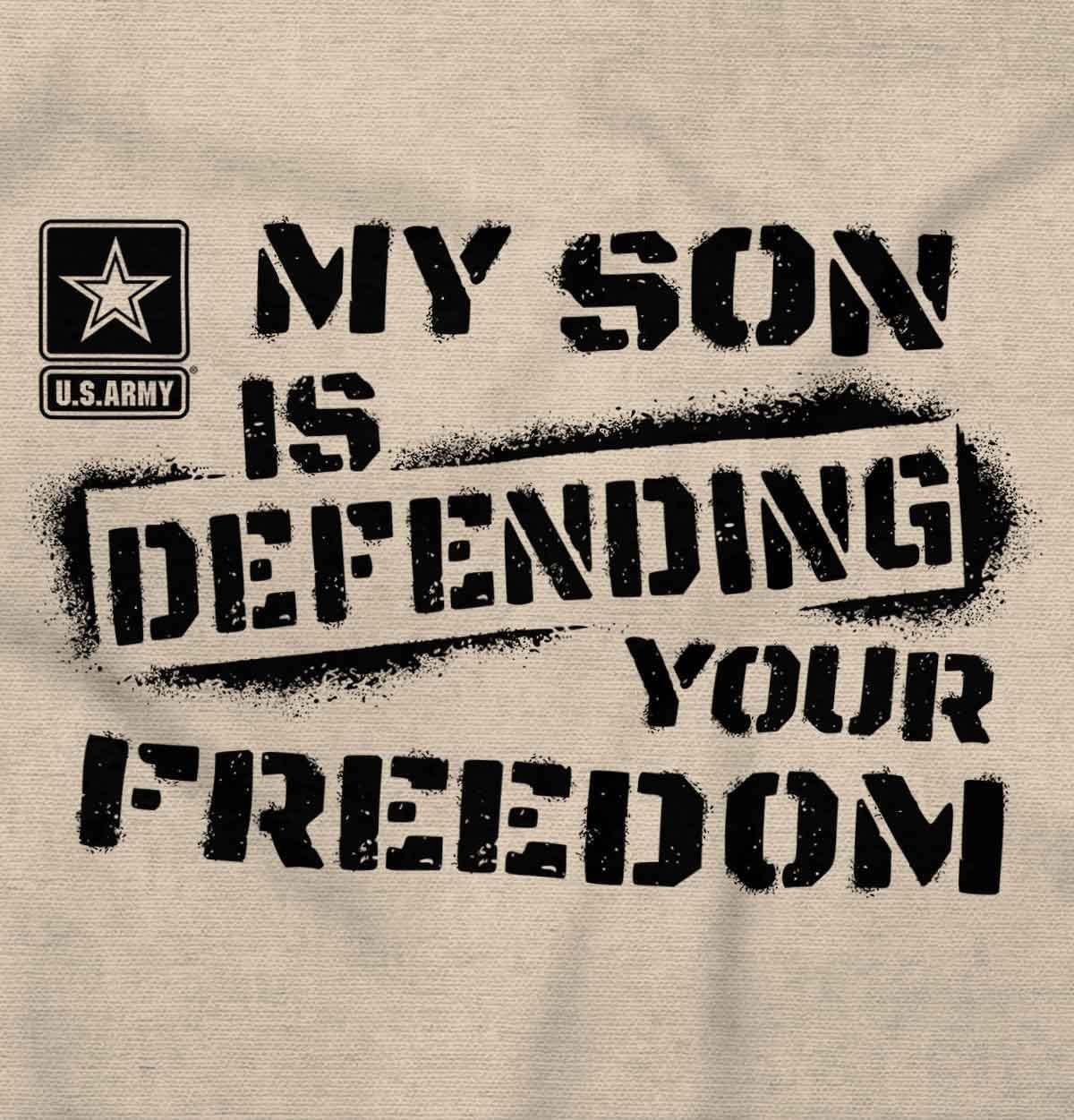 imageBrisco Brands US Army My Son Defending Freedom Graphic T Shirt Men or WomenSand