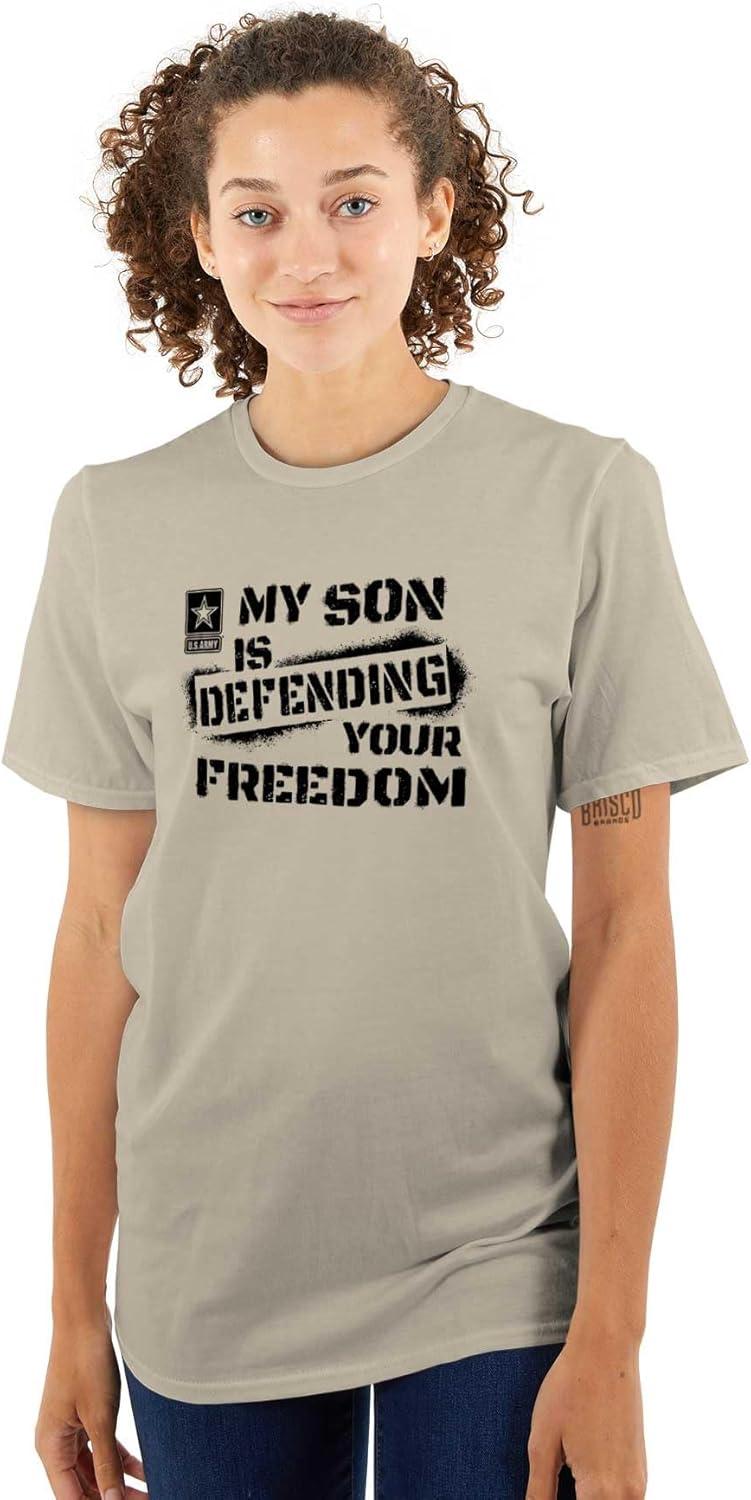 imageBrisco Brands US Army My Son Defending Freedom Graphic T Shirt Men or WomenSand