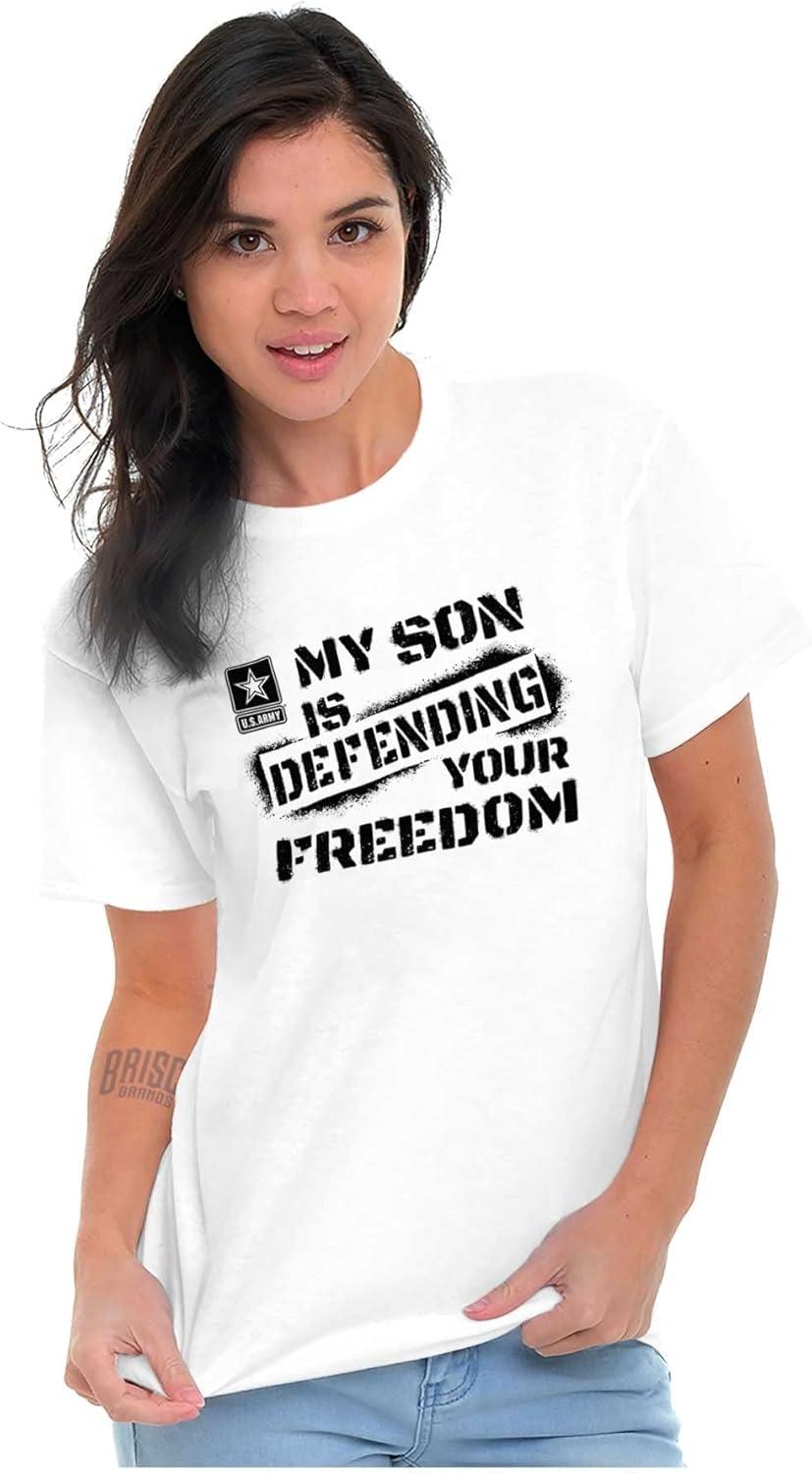 imageBrisco Brands US Army My Son Defending Freedom Graphic T Shirt Men or WomenWhite