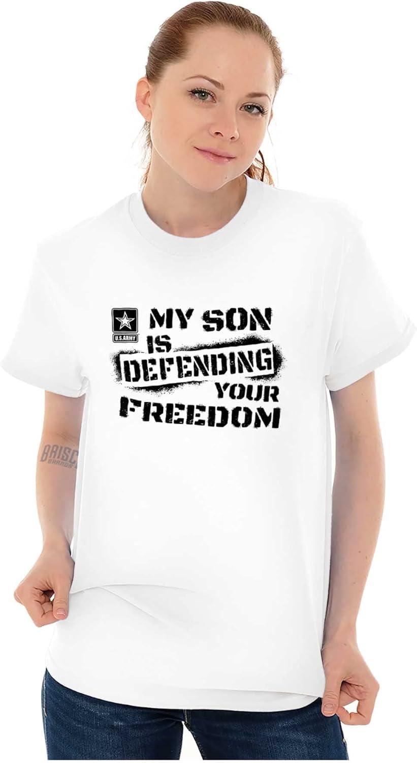imageBrisco Brands US Army My Son Defending Freedom Graphic T Shirt Men or WomenWhite