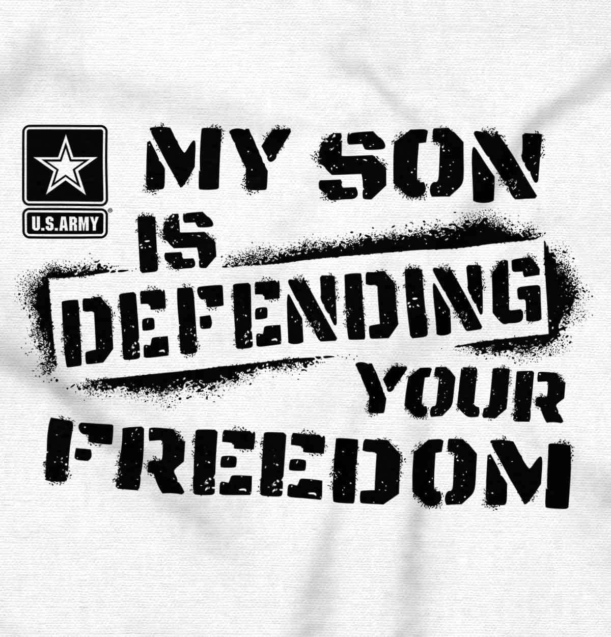 imageBrisco Brands US Army My Son Defending Freedom Hoodie Sweatshirt Women MenWhite