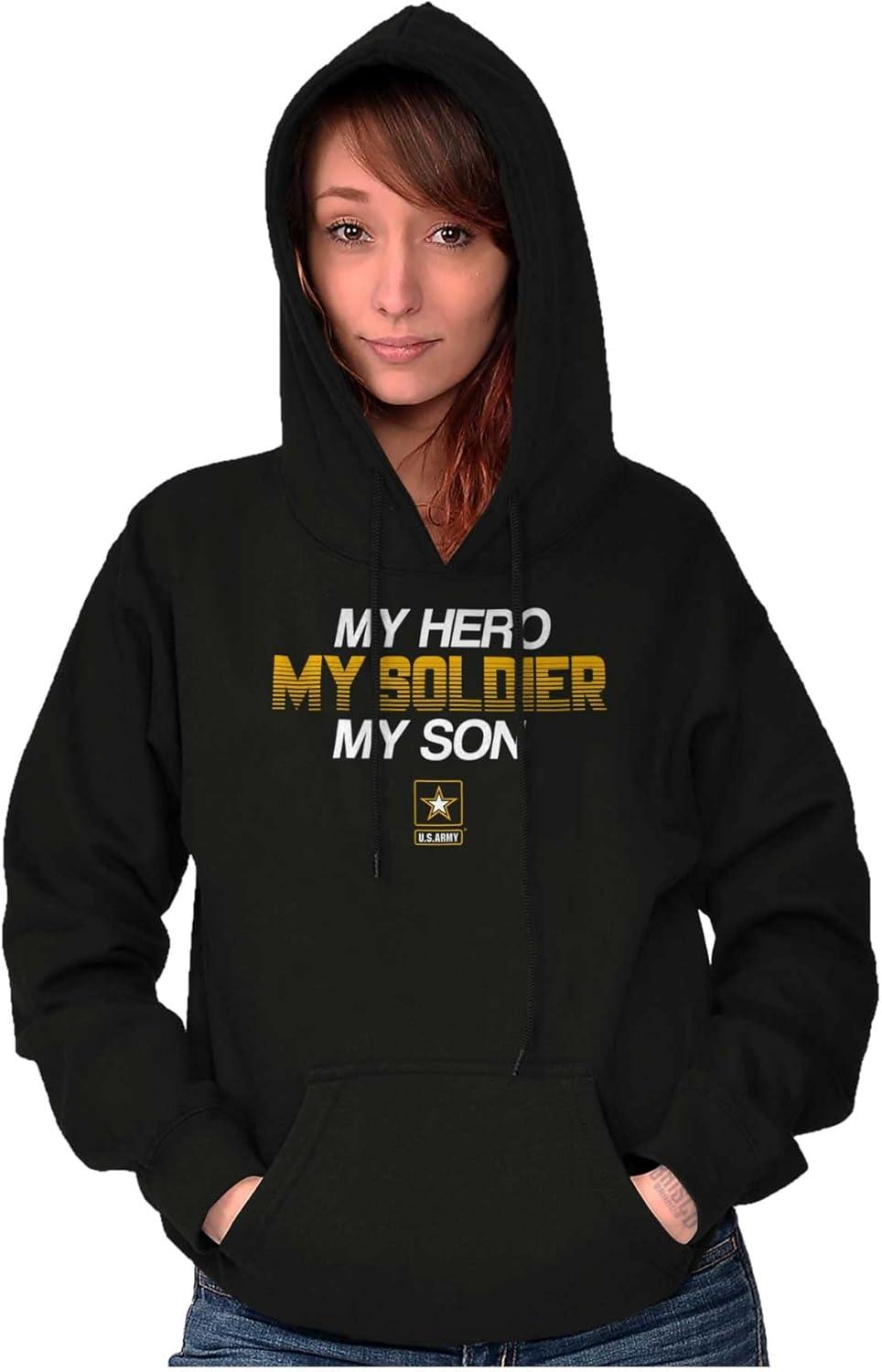 imageBrisco Brands US Army My Son Soldier Hero Hoodie Sweatshirt Women MenBlack