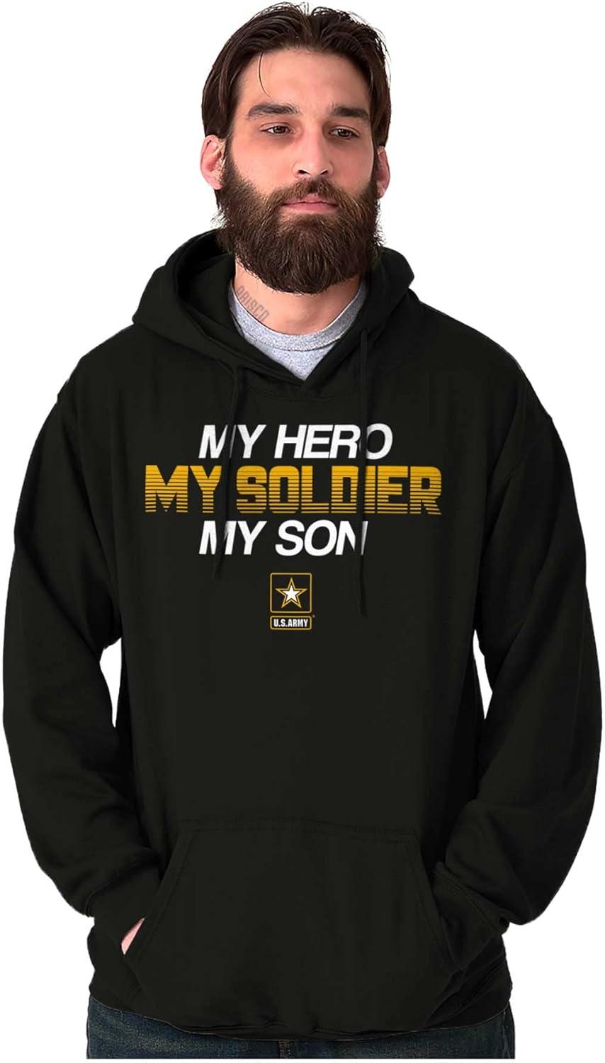 imageBrisco Brands US Army My Son Soldier Hero Hoodie Sweatshirt Women MenBlack