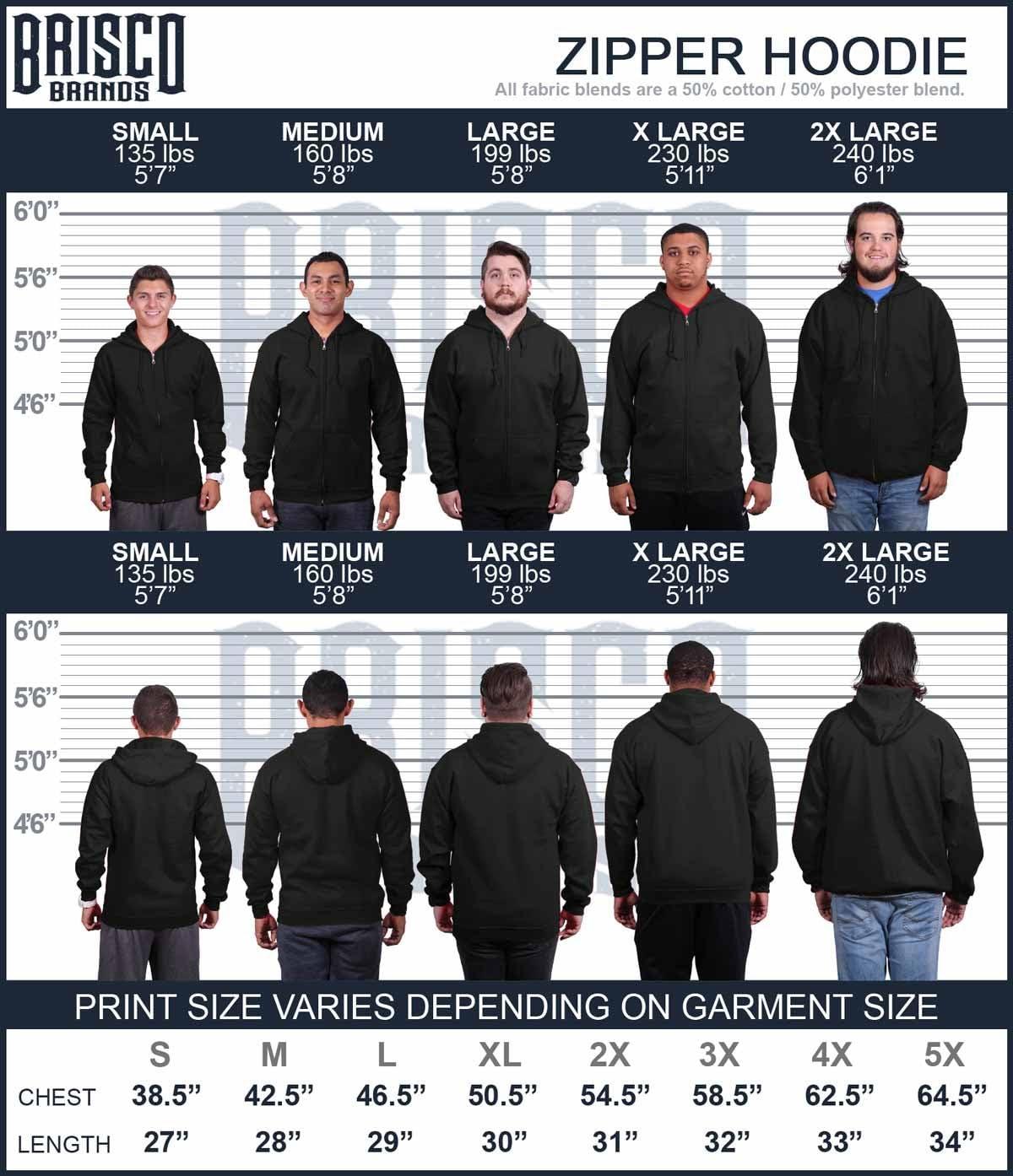 imageBrisco Brands US Army Proud Military Brother Zip Hoodie Sweatshirt Men