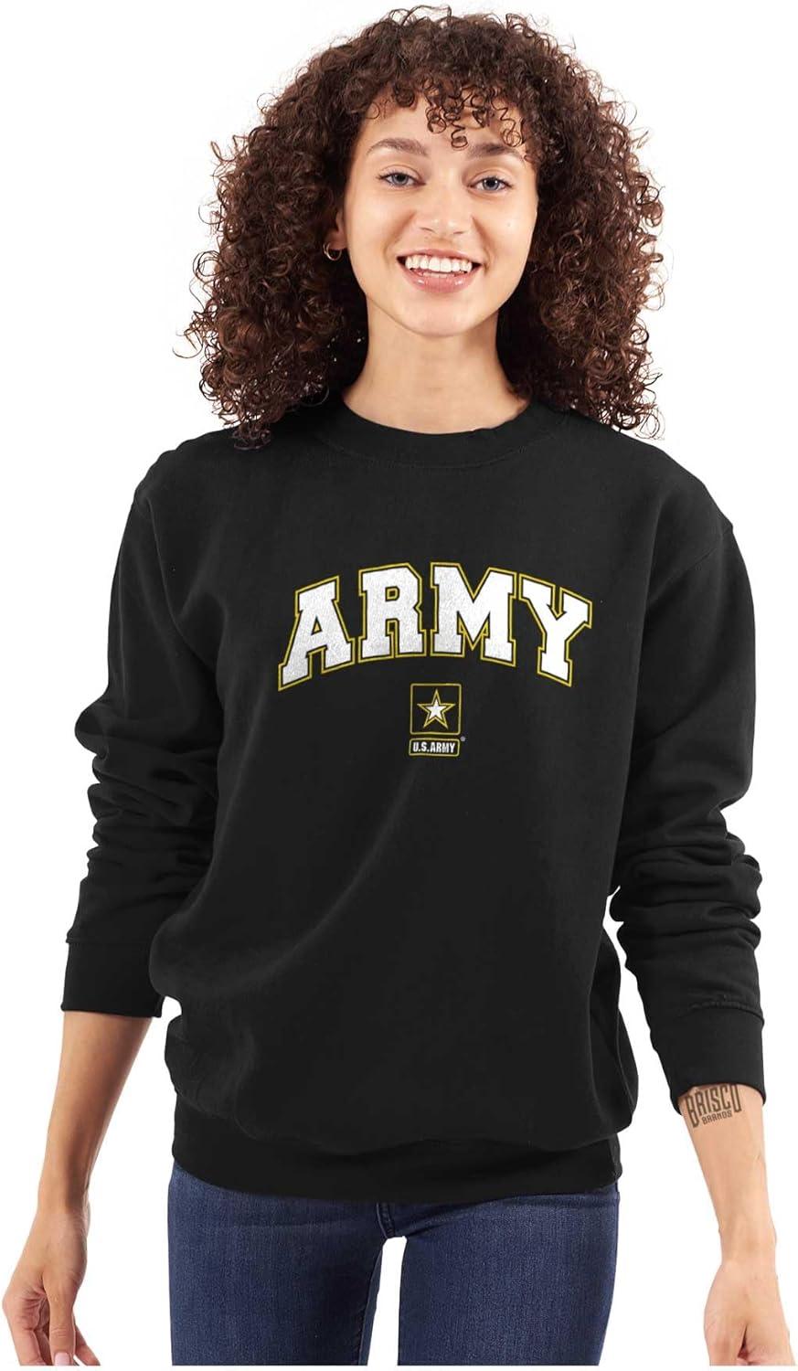 imageBrisco Brands United States Army American USA Sweatshirt for Men or WomenBlack