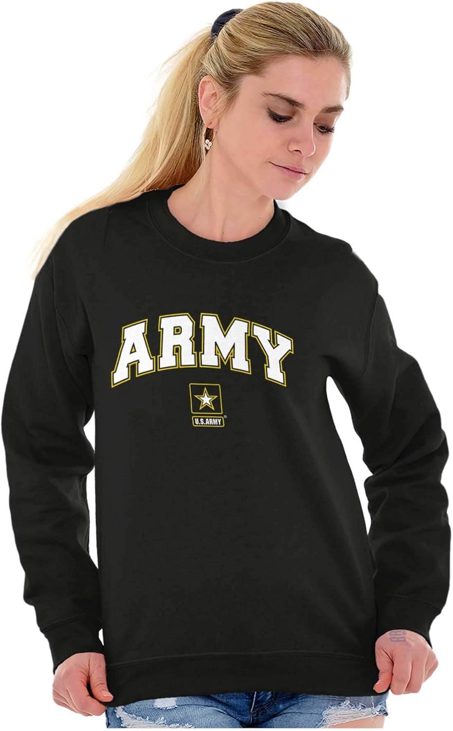 imageBrisco Brands United States Army American USA Sweatshirt for Men or WomenBlack