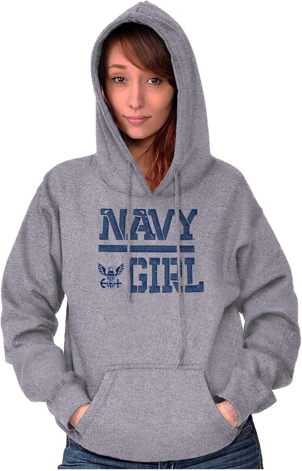 imageBrisco Brands United States Navy Wife Girlfriend Hoodie Sweatshirt WomenSport Grey