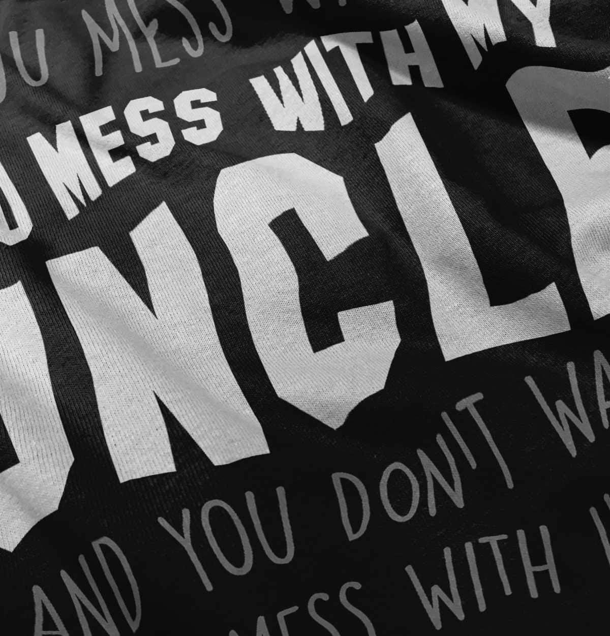 imageBrisco Brands You Mess with My Uncle Toddler Boy Girl T ShirtBlack