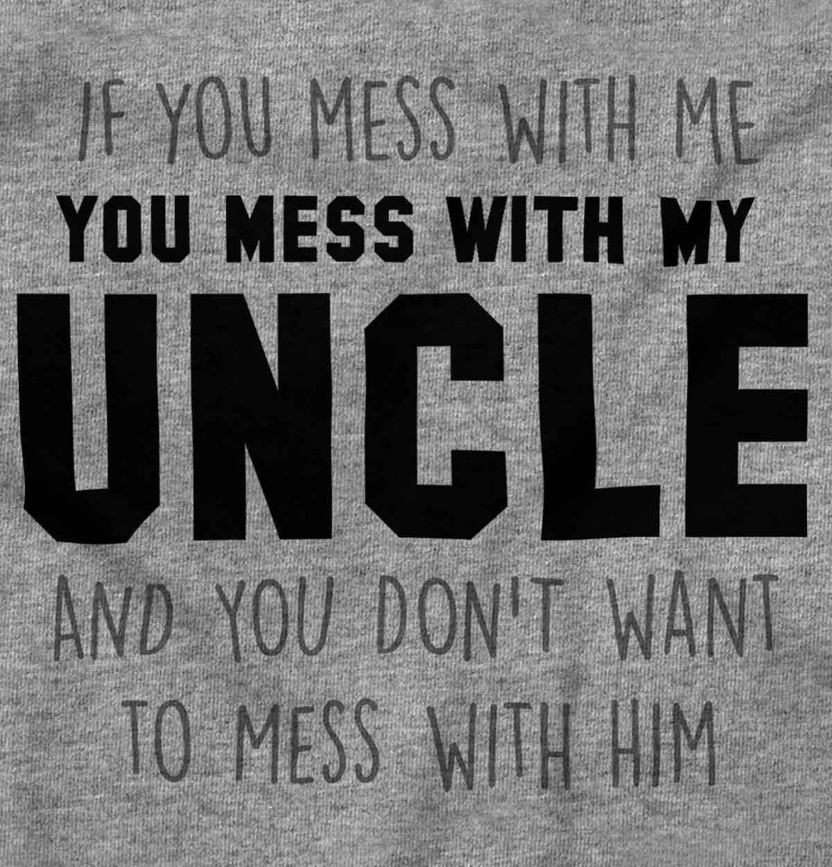 imageBrisco Brands You Mess with My Uncle Toddler Boy Girl T ShirtHeather