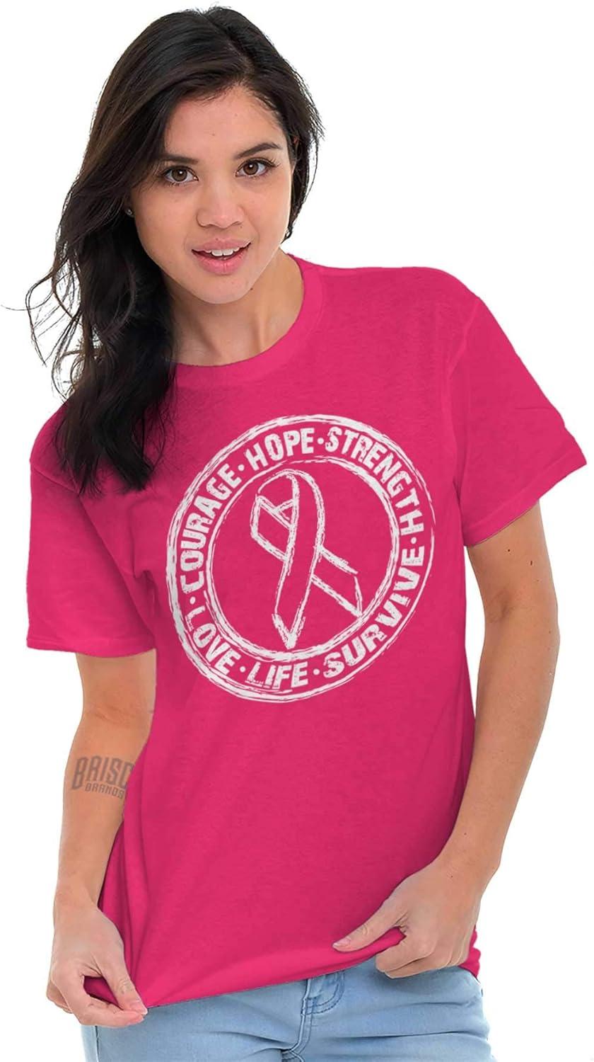 imageCourage Strength Love Life Support Womens Graphic T Shirt TeesHeliconia