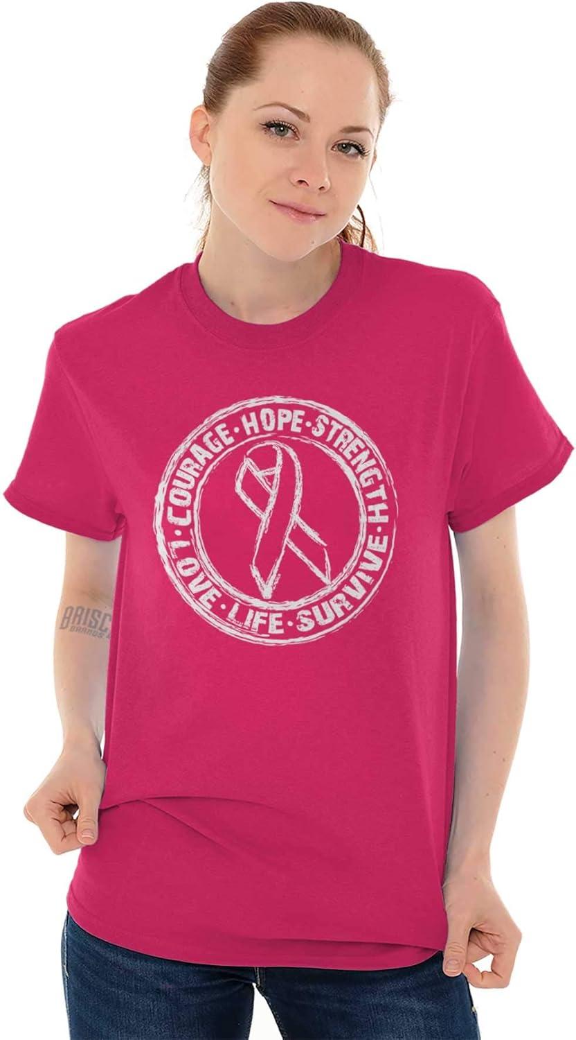 imageCourage Strength Love Life Support Womens Graphic T Shirt TeesHeliconia