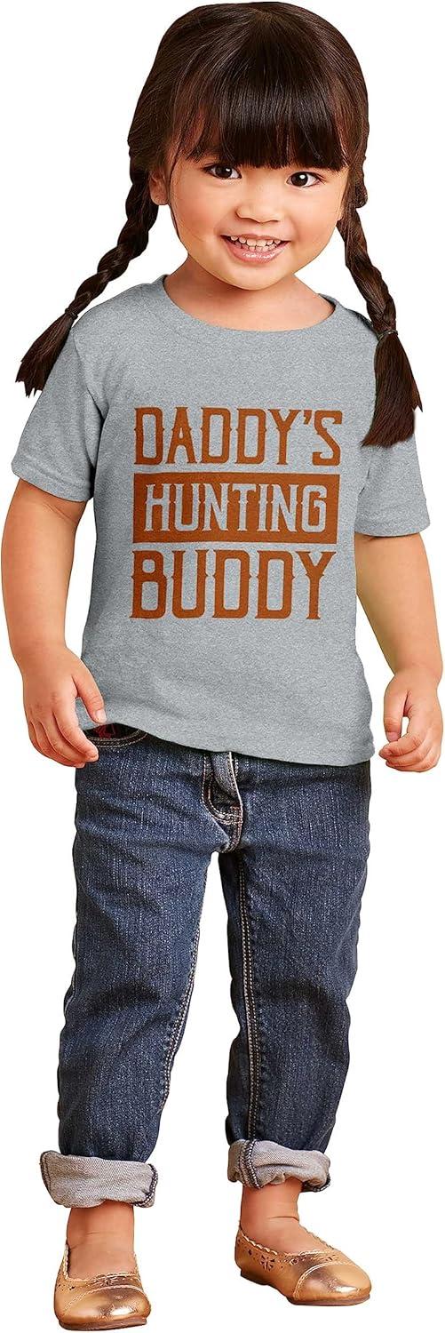 imageDaddys Hunting Buddy Hunters Kiddo Toddler Boy Girl T ShirtHeather
