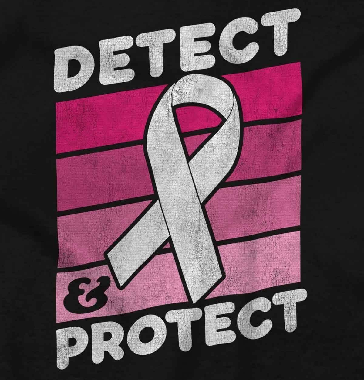 imageDetect Protect Breast Cancer Aware Womens Graphic T Shirt TeesBlack