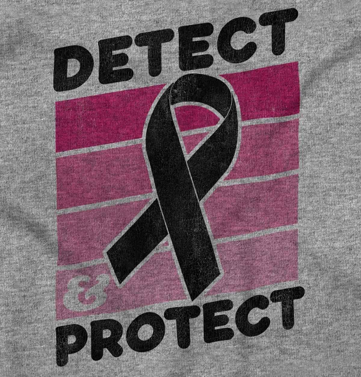 imageDetect Protect Breast Cancer Aware Womens Graphic T Shirt TeesSport Grey