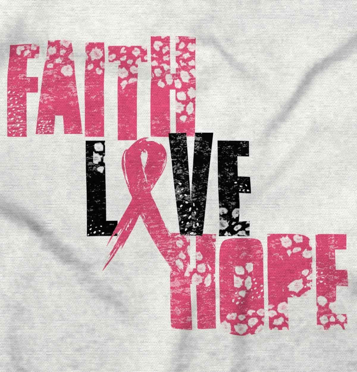 imageFaith Love Hope Breast Cancer Aware Zip Hoodie Sweatshirt WomenWhite