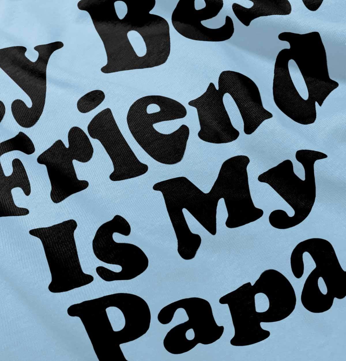 imageFathers Day My Best Friend is Papa Toddler Boy Girl T ShirtLight Blue