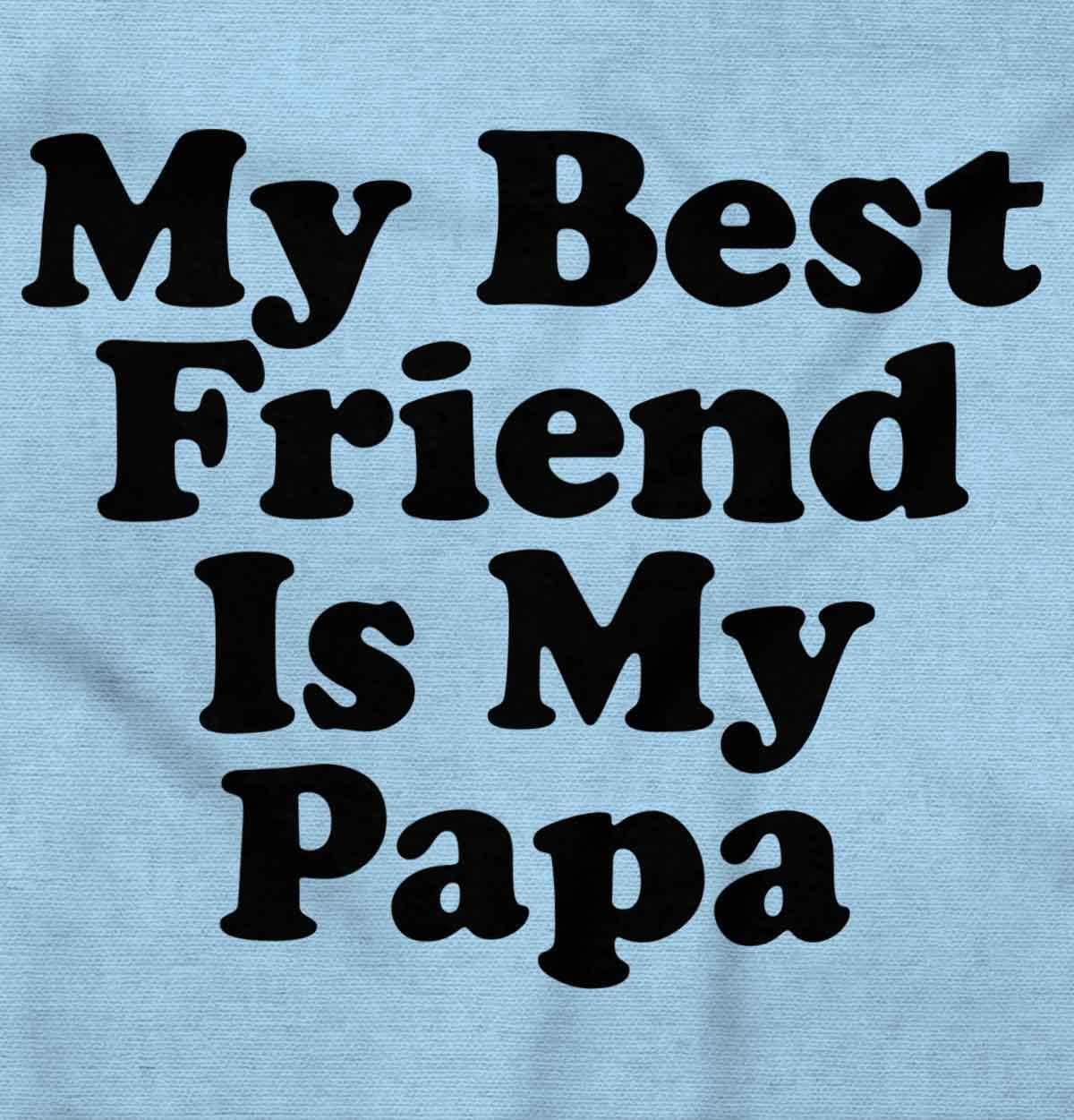 imageFathers Day My Best Friend is Papa Toddler Boy Girl T ShirtLight Blue