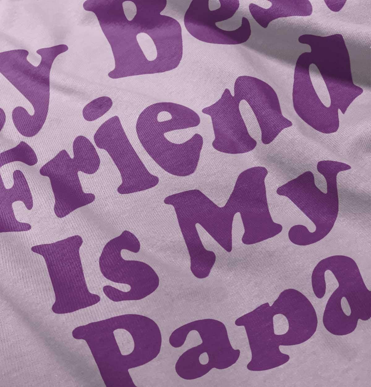 imageFathers Day My Best Friend is Papa Toddler Boy Girl T ShirtPink